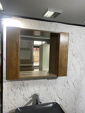Зеркальный шкаф Elmwood подвесной коричневый, фото 2