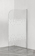 BG140A Душевая стеклянная перегородка, прозрачная, с принтом 136X80