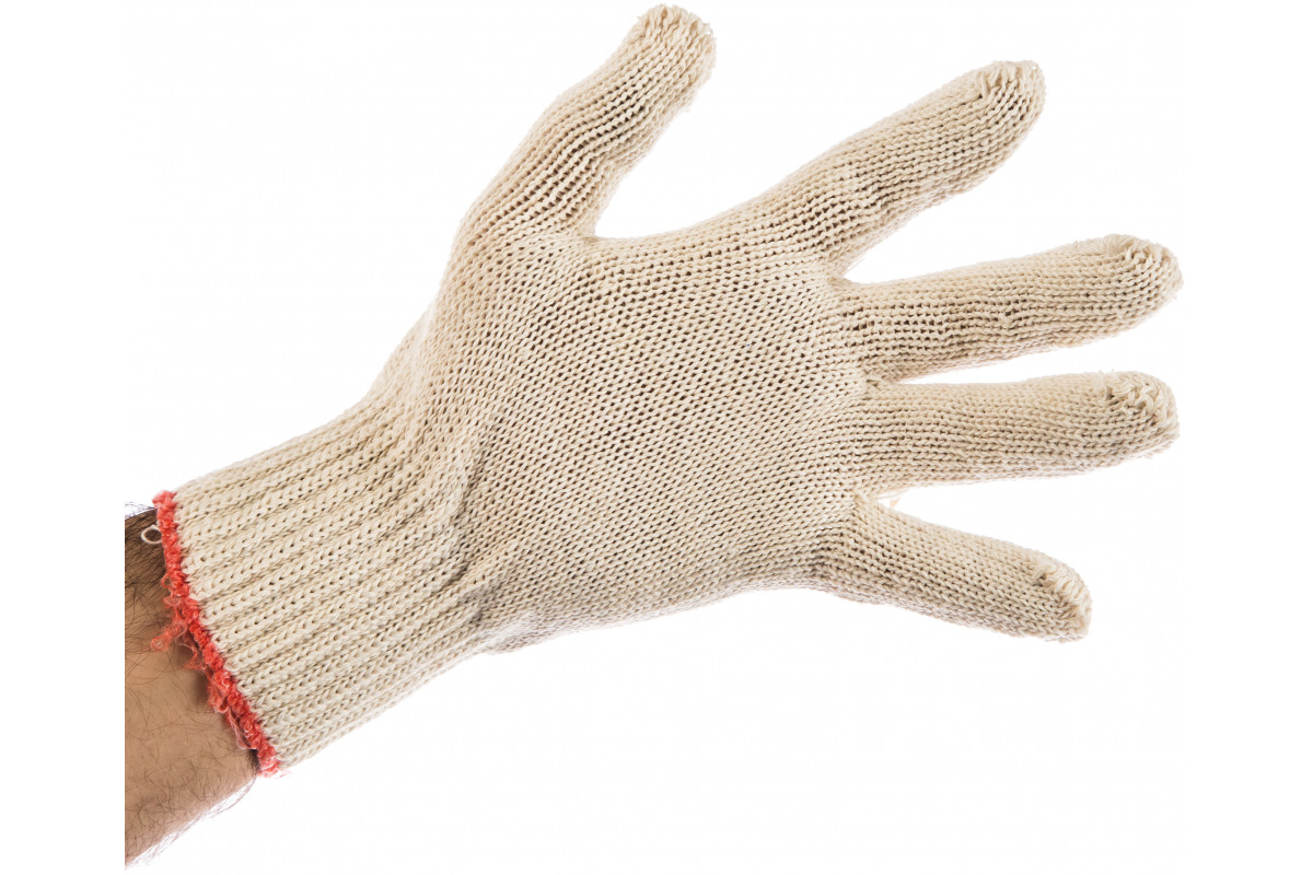 Перчатки белые с оранжевым 888