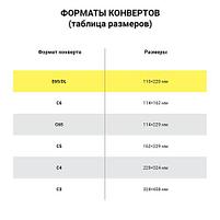 Конверты E65 (110х220 мм), отрывная лента, 80 г/м2, КОМПЛЕКТ 1000 шт., внутренняя запечатка, Е65.01С, фото 4