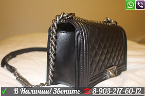 Сумка черная Chanel Le Boy Шанель Бой 25