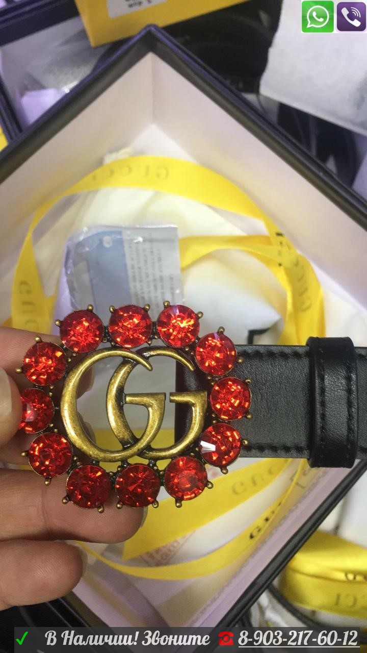 Ремень Gucci Marmont GG с камнями Gucci - фото 10 - id-p99197670