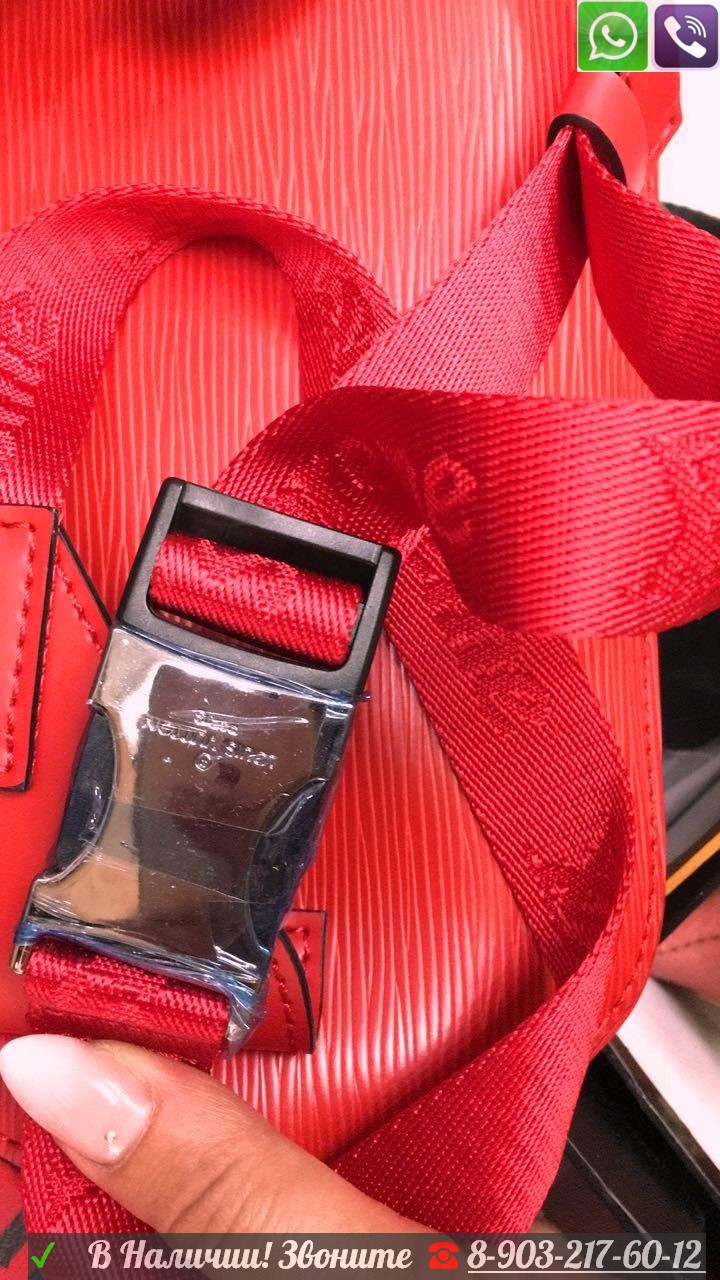 Поясная сумка на пояс Supreme Louis Vuitton Суприм Супрем Лв Красная Черная - фото 5 - id-p99196709