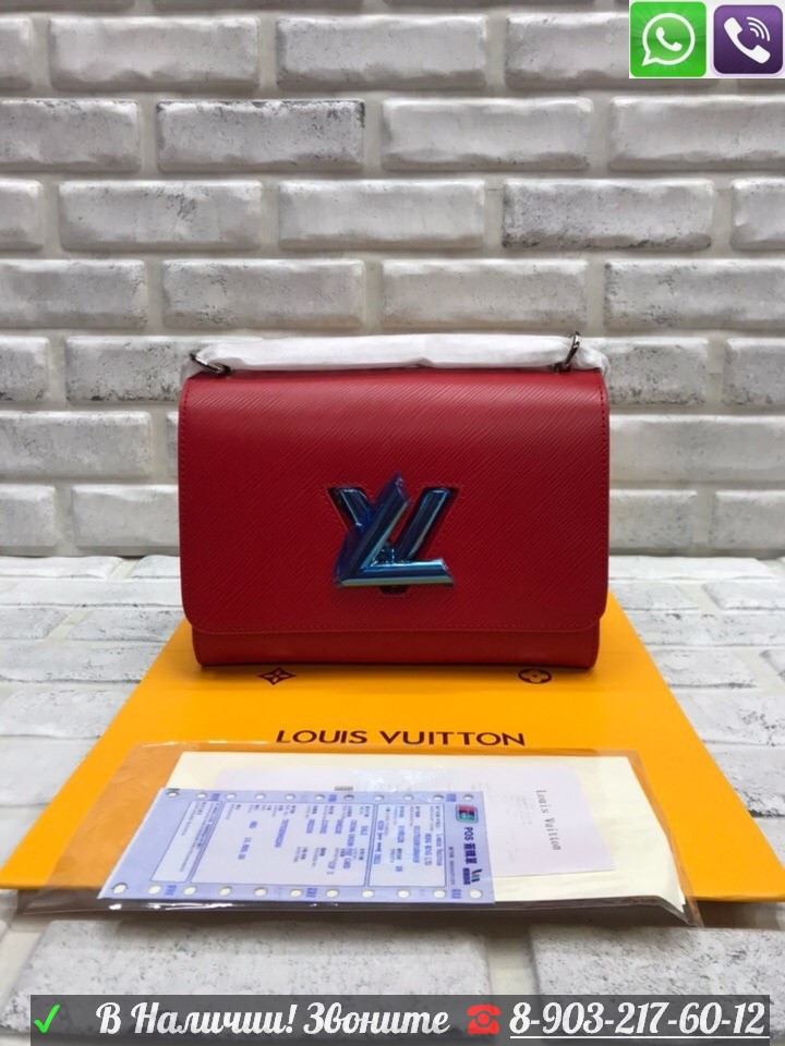 Сумка Louis Vuitton Twist MM Черная c серебряным знаком - фото 7 - id-p99196719