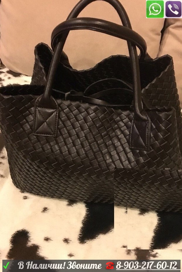 Черная Сумка Bottega Veneta Cabat - фото 2 - id-p99194811