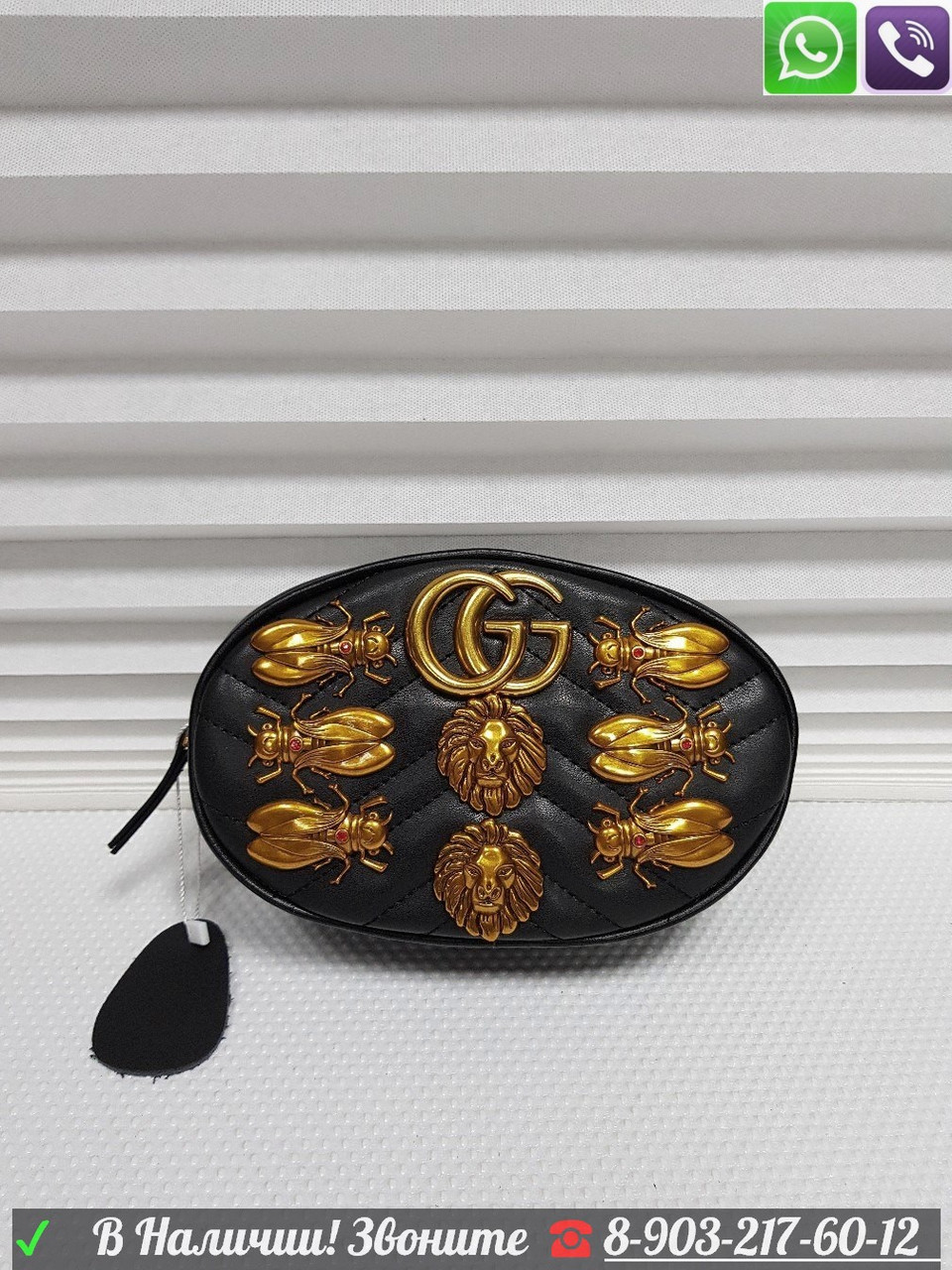 Поясная сумка Gucci с жуками - фото 3 - id-p99195831