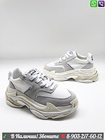 Кроссовки Balenciaga Triples S Баленсиага замшевые