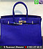 Hermes Birkin 35 Синяя Сумка, фото 8