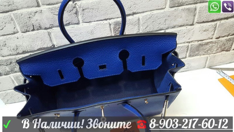 Синяя Сумка Hermes Birkin 35 - фото 5 - id-p99194893