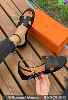 Сандалии Hermes Santorini Sandal Черный