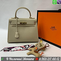 Сумка Hermes Kelly 28 Epsom Молочный