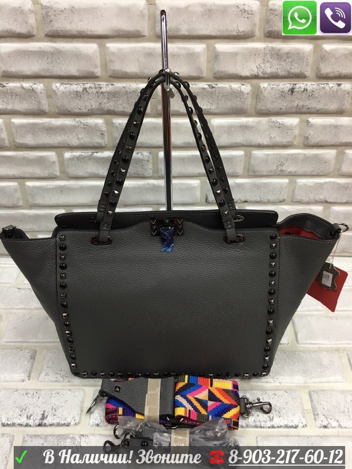 Valentino Garavani Rockstud Сумка Валентино Большая Шоппер - фото 5 - id-p99195865