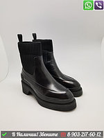 Ботинки Hermes кожаные черные