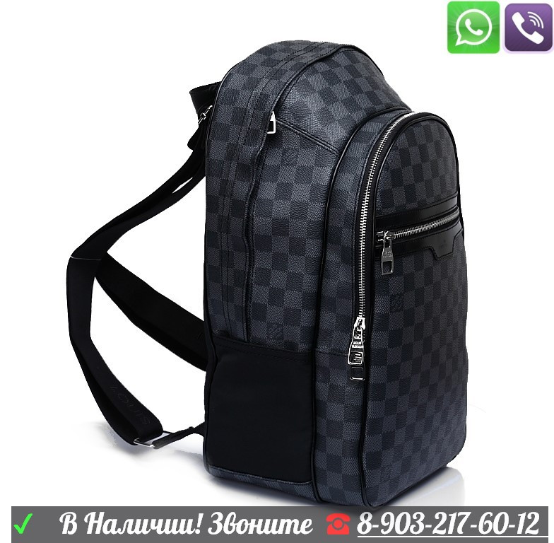 Мужской Рюкзак Louis Vuitton Michael Луи Виттон Серый Черный - фото 5 - id-p99194952