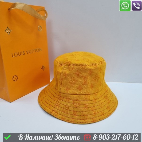 Панама Louis Vuitton тканевая шляпа Черный - фото 6 - id-p99215632