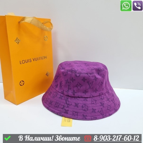 Панама Louis Vuitton тканевая шляпа Черный - фото 7 - id-p99215632