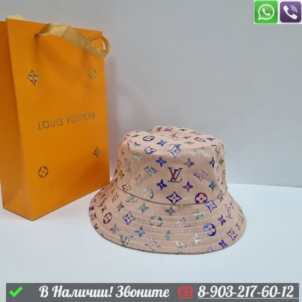 Панама Louis Vuitton тканевая шляпа Бежевый - фото 2 - id-p99215633