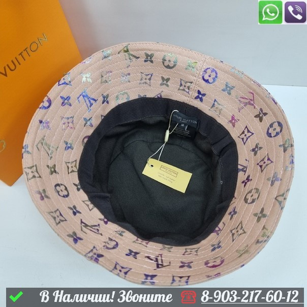 Панама Louis Vuitton тканевая шляпа Бежевый - фото 4 - id-p99215633