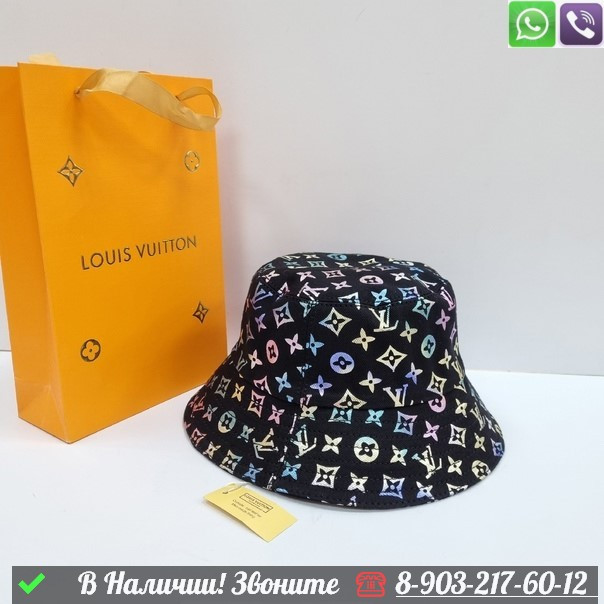 Панама Louis Vuitton тканевая шляпа Синий - фото 7 - id-p99215635