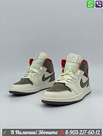 Nike Air Jordan 1 Mid кроссовкалары ақ түсті