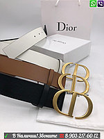 Ремень Christian Dior с пряжкой CD Коричневый
