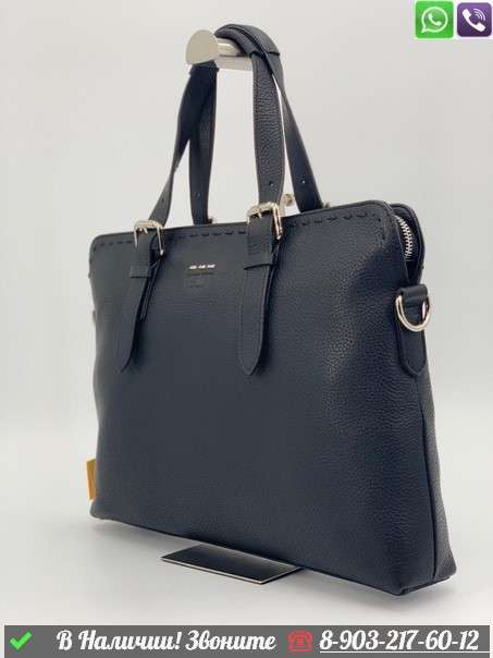 Портфель Fendi кожаный черный - фото 2 - id-p99212166
