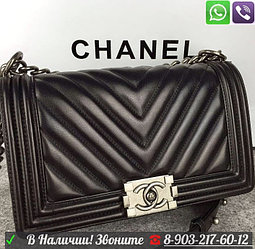 Cумки Chanel Boy Сhevron Шанель Клатч Диагональ