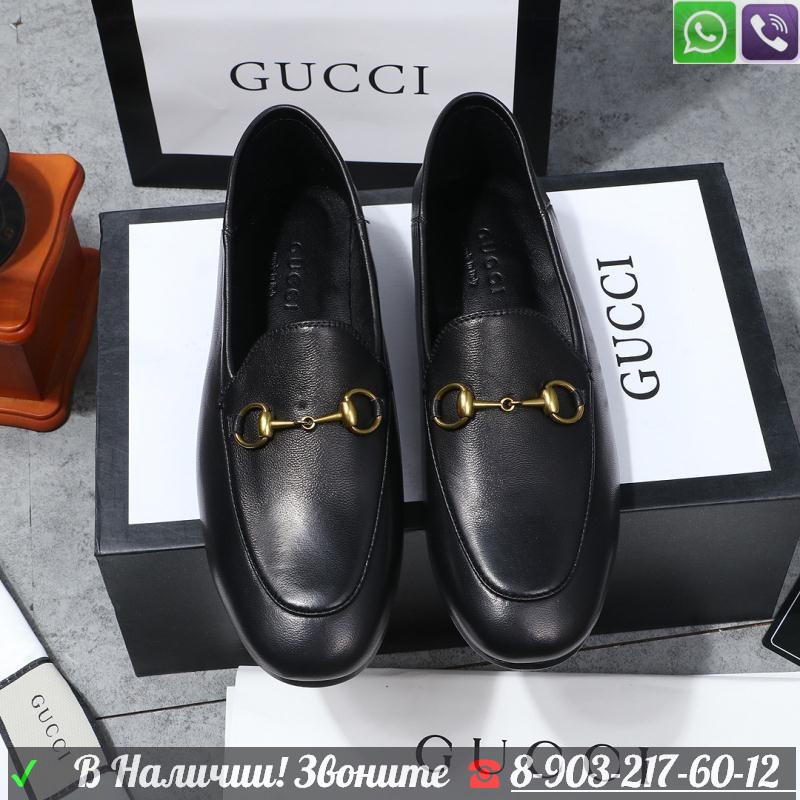 Туфли Gucci Brixton черные - фото 3 - id-p99208278