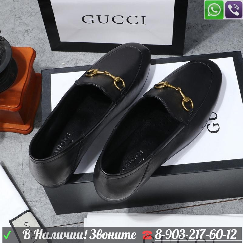 Туфли Gucci Brixton черные - фото 6 - id-p99208278