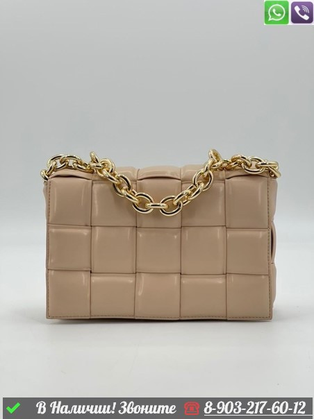 Сумка Bottega Veneta Chain Cassette с золотой цепью, фото 1