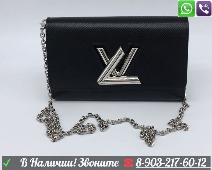 Сумка Louis Vuitton Twist Черный маленький клатч - фото 4 - id-p99196903