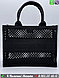 Сумка тоут Dior Book Tote сетчатая черная, фото 5