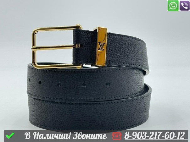 Ремень Louis Vuitton черный - фото 8 - id-p99215681