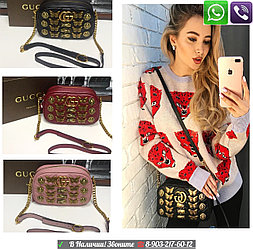 Сумка Gucci Camera Animal Studs Gucci Клатч Marmont GG Гучи