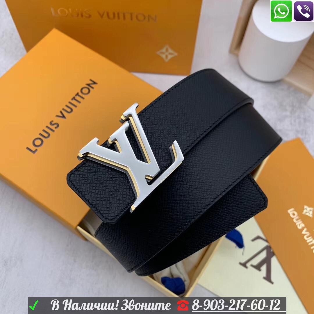 Ремень Louis Vuitton LV Initiales Taiga черный - фото 5 - id-p99206386