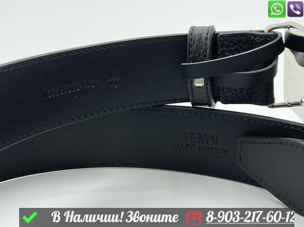 Ремень Fendi кожаный черный - фото 7 - id-p99214116