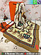 Бирюзовый Hermes Шарф Шелковый Платок Гермес Яркий, фото 4