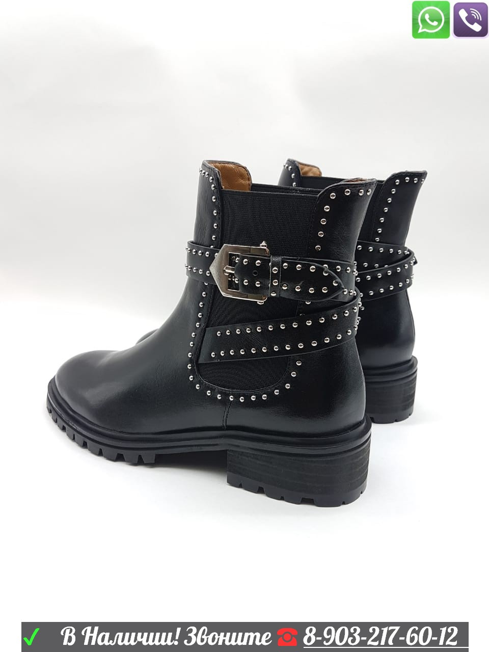 Высокие ботинки Givenchy Живанши черные - фото 3 - id-p99201653