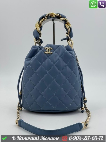 Сумка торба Chanel синяя - фото 1 - id-p99214145