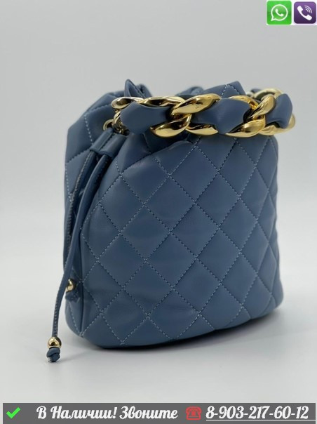 Сумка торба Chanel синяя - фото 5 - id-p99214145