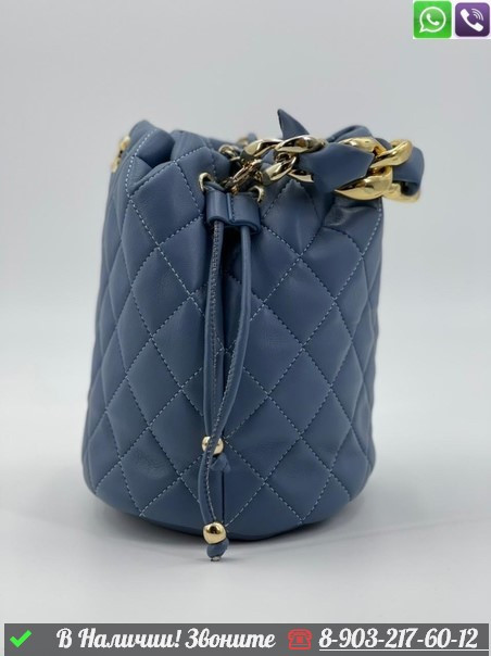 Сумка торба Chanel синяя - фото 6 - id-p99214145