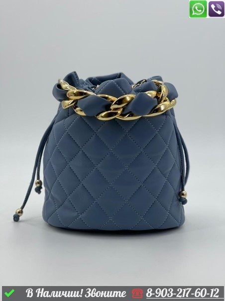 Сумка торба Chanel синяя - фото 8 - id-p99214145