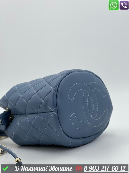 Сумка торба Chanel синяя - фото 9 - id-p99214145