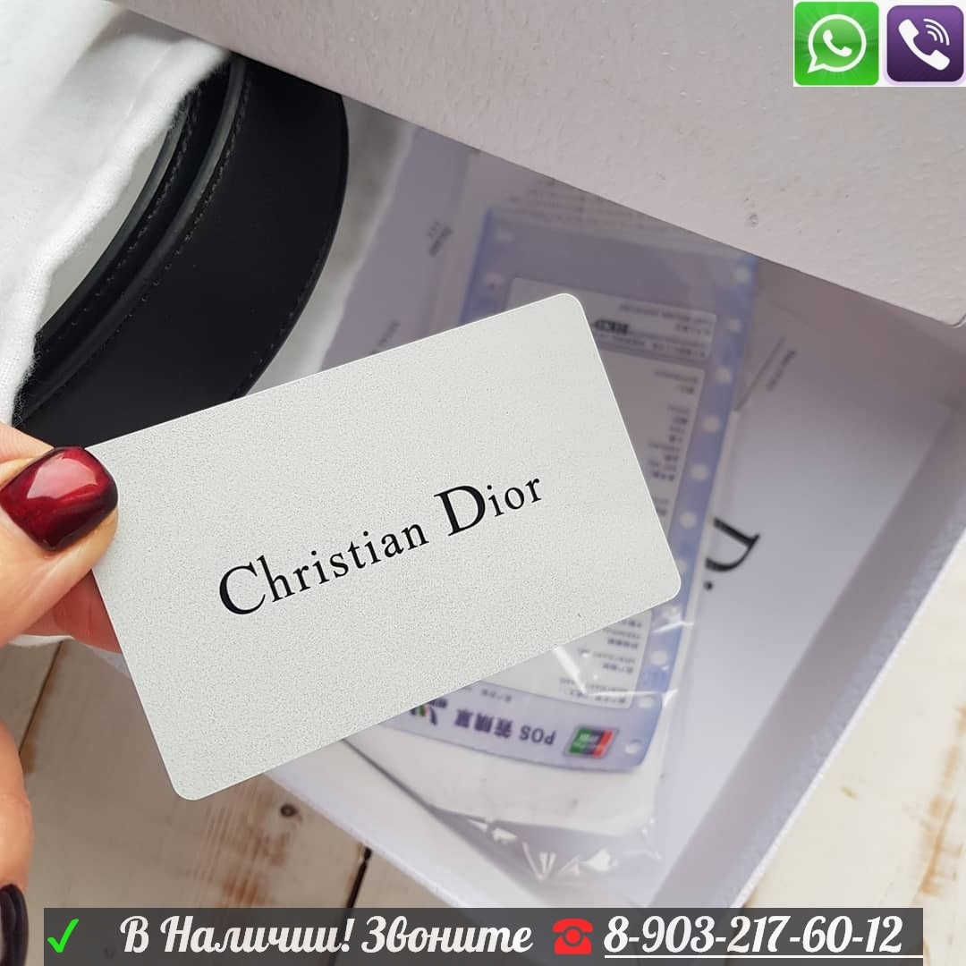 Ремень Christian Dior Saddle 3 см Кожаный Тонкий Пояс Диор - фото 5 - id-p99198885