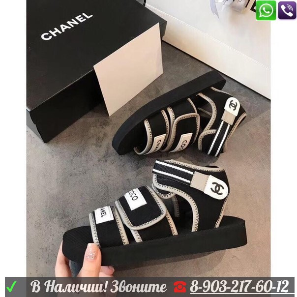 Сандалии Chanel на липучках - фото 2 - id-p99205460