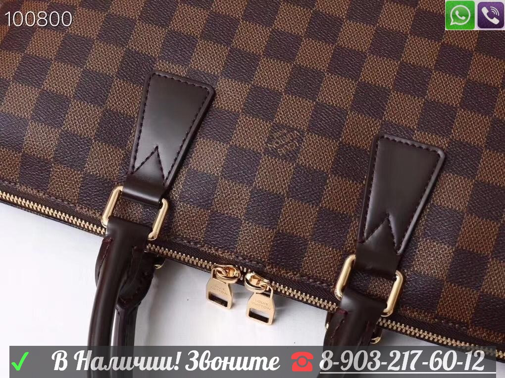Мужской портфель Louis Vuitton коричневый - фото 8 - id-p99207429