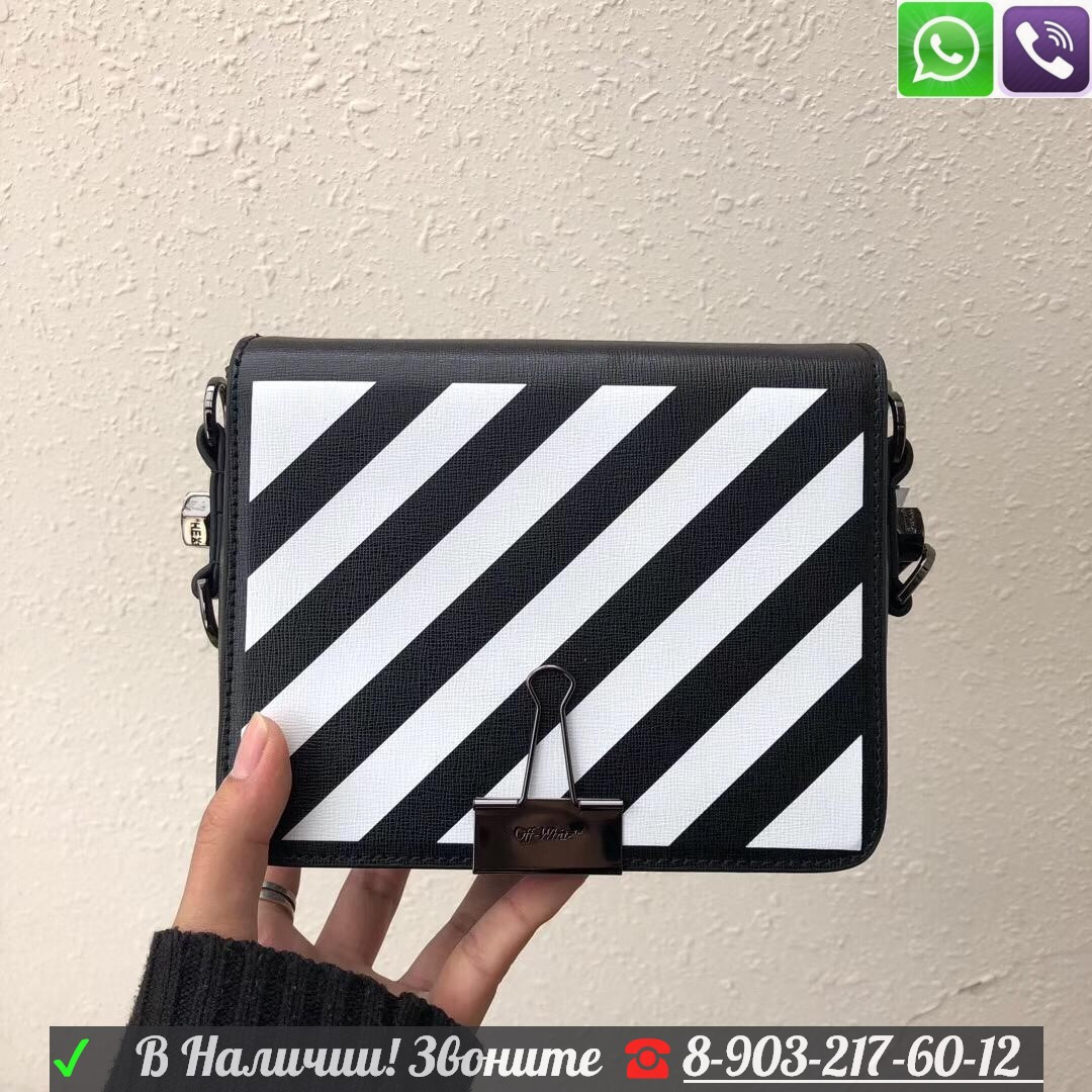 Сумка OFF-WHITE Diag Binder Clip с желтым ремнем - фото 5 - id-p99198912