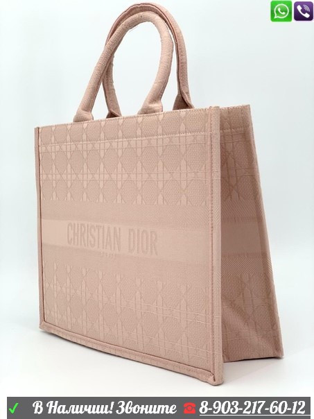 Сумка Christian Dior Book Tote Oblique Диор текстиль с вышивкой