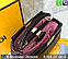 Сумка Fendi Peekaboo Матовая Фенди 32 Черная Розовый подклад, фото 3