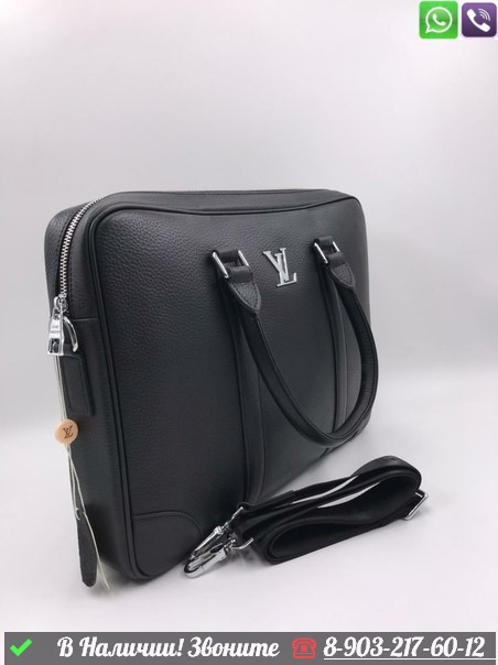 Портфель сумка Louis Vuitton черная - фото 2 - id-p99213264